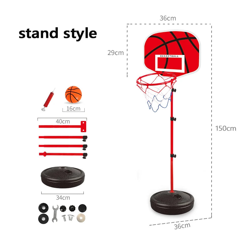 Adjustable Basketball Hoop 63-150CM Toddler Stand Rack for Kids Baby Outdoor Indoor Ball Sport Backboard Rim Shoot Children Toy