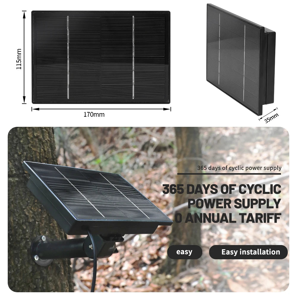 D4 5V 6V Solar Battery Charger For Security camera Portable Solar Power Bank With DC 5521 Output 4W Solar Panel Battery Charger-EXPROTAS