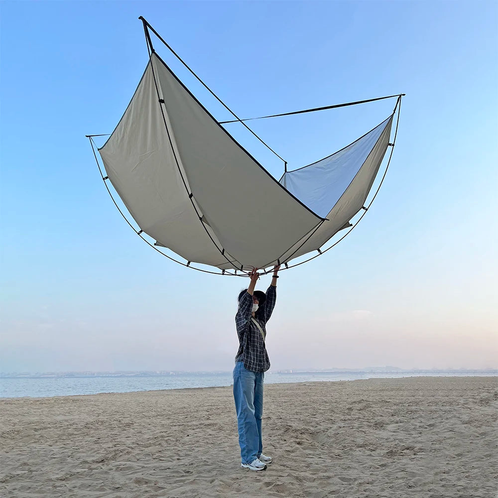 Lightweight 2-4 Person Camping Tent Waterproof Sun Shelter for Beach Fishing
