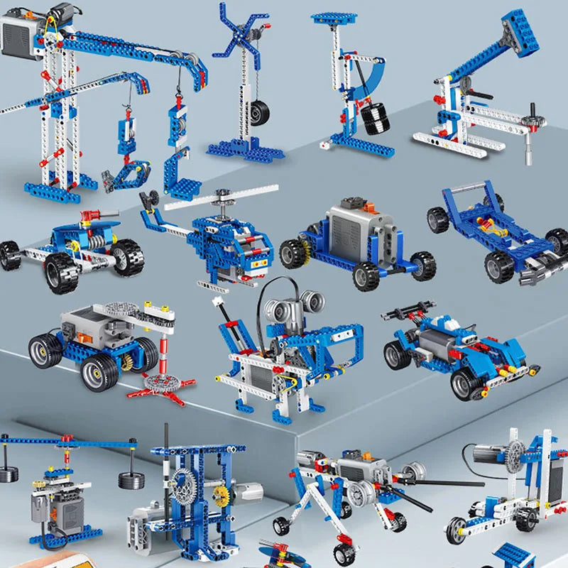 MOC Educational and Dacta Series Simple and Motorized Mechanisms Base Set 9686 Core Set Building Blocks DIY STEM Kids Toys Gifts-EXPROTAS