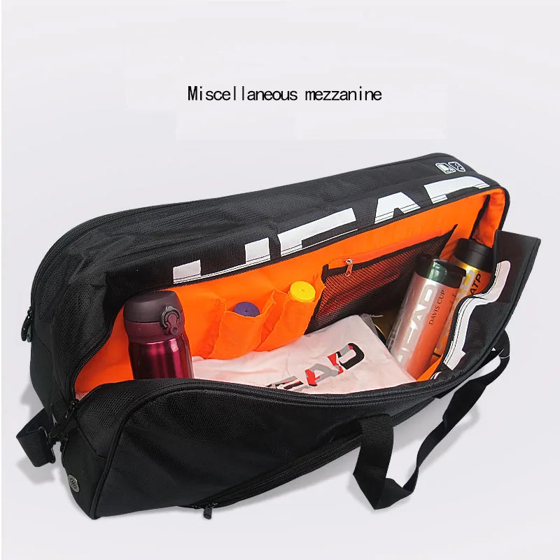 Large Capacity Original Head Tennis Bag Badminton Backpack For Men Women 6 Racket Sport Bag Raquete De Tenis Bag Tennis Backpack-EXPROTAS