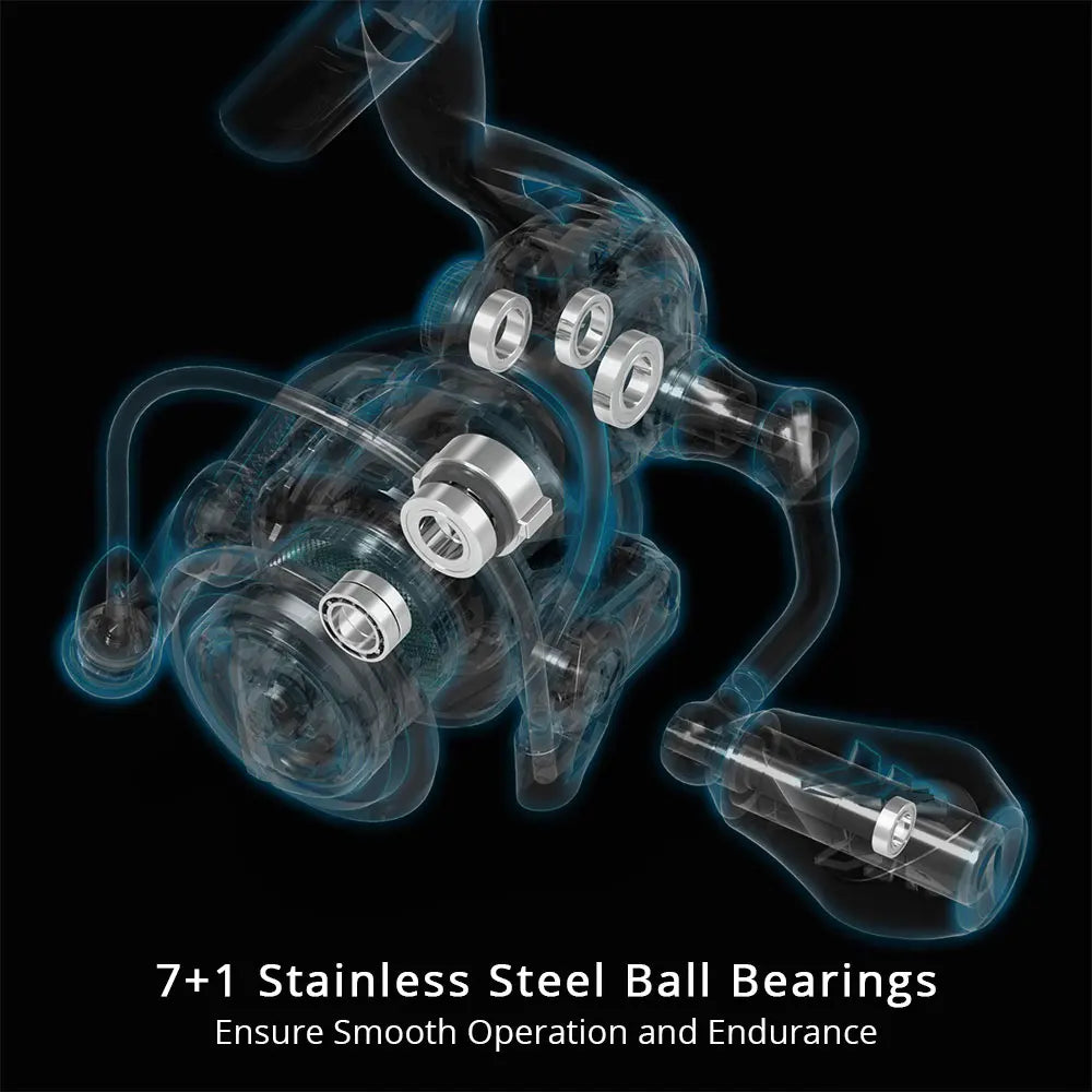 KastKing Zephyr Light Weight Spinning Fishing Reel 7+1Ball Bearings 10 kg Drag Carbon Fiber Drag for Bass Saltwater Fishing Coil-EXPROTAS