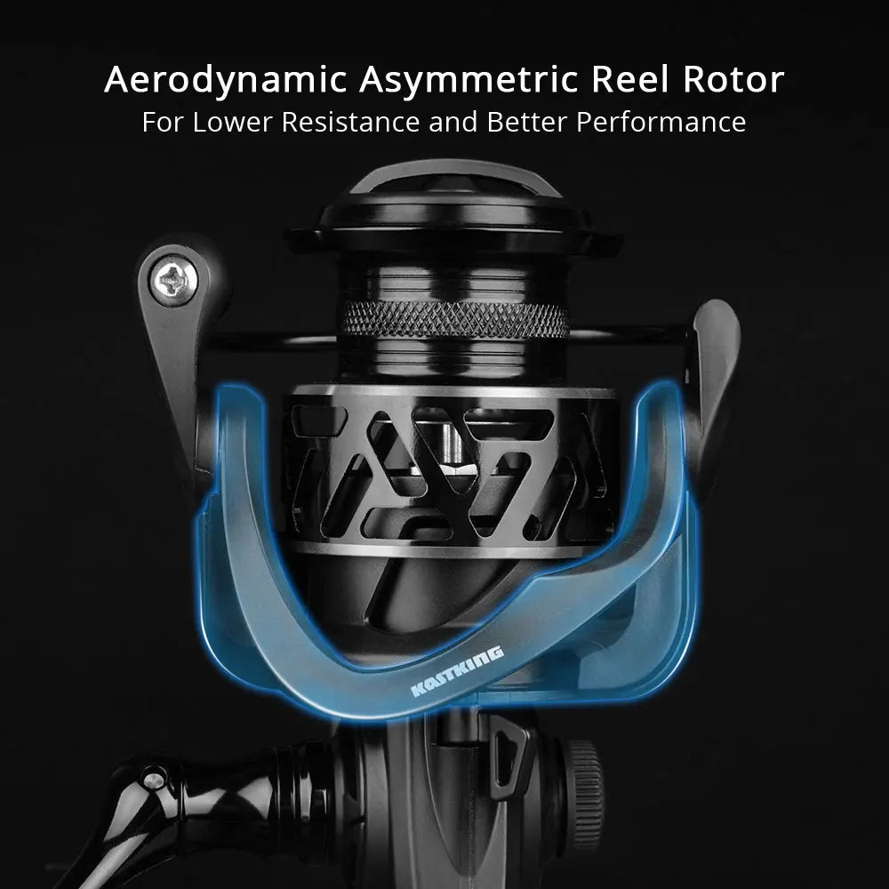 KastKing Zephyr Light Weight Spinning Fishing Reel 7+1Ball Bearings 10 kg Drag Carbon Fiber Drag for Bass Saltwater Fishing Coil-EXPROTAS
