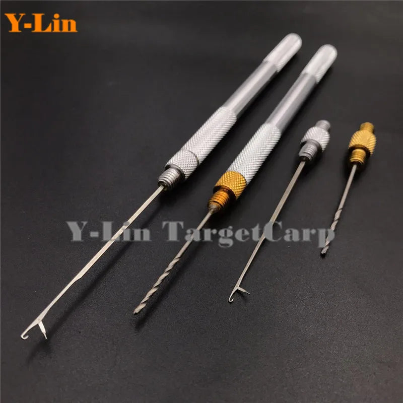 Carp Fishing Baiting Tools Set Hair Rig Needles Drills Boilie Splicing