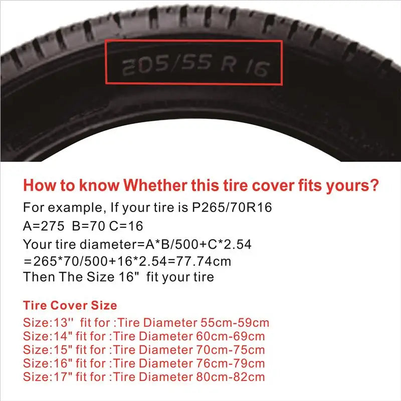 14" 15" 16" 17" Inch 4WD 4x4 PVC Leather Spare Wheel Tire Cover Case Bag Pouch Protector car tyres 14 inch For Jeep Hummer-EXPROTAS