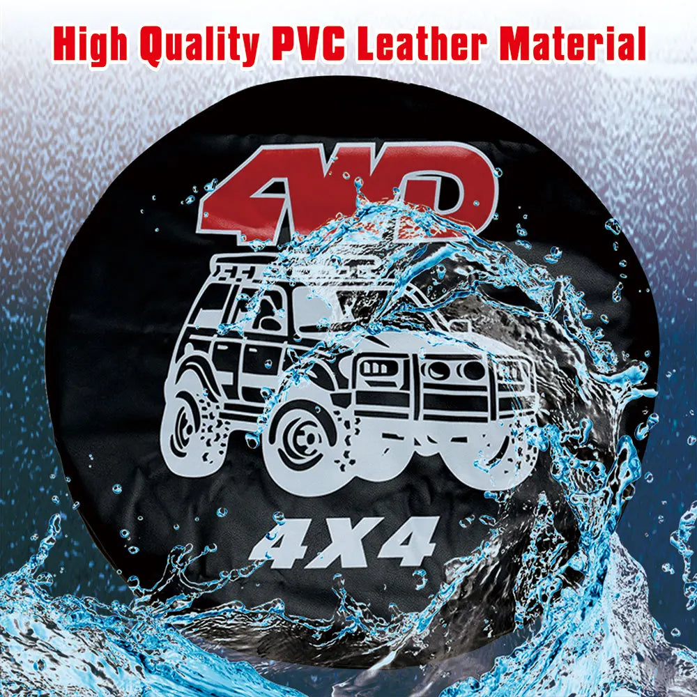 14" 15" 16" 17" Inch 4WD 4x4 PVC Leather Spare Wheel Tire Cover Case Bag Pouch Protector car tyres 14 inch For Jeep Hummer-EXPROTAS