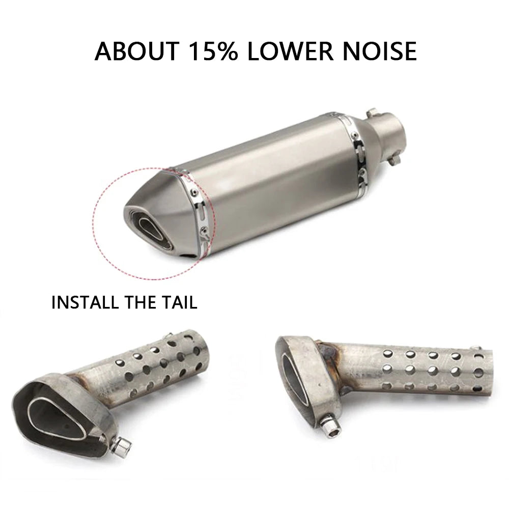 Universal Front Mid End Catalyst DB Killer for Motorcycle Exhaust Muffler Silencer Noise Sound Eliminator-EXPROTAS