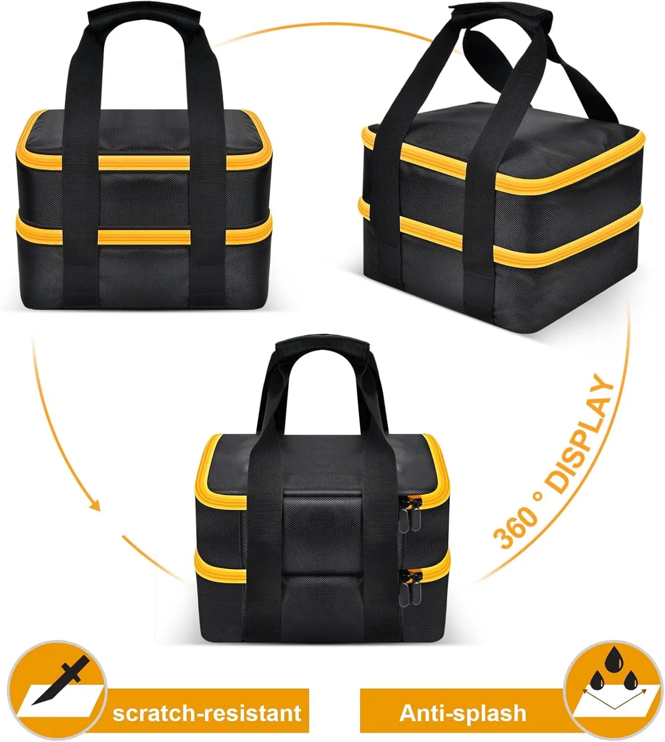 Large Battery Storage Bag for DeWalt Milwaukee 12V/18V/20V Charger Tool Case