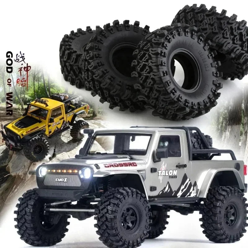 4Pcs 135mm Rubber Tire Wheel for 1/10 RC Crawler Car Axial SCX10 TRX4