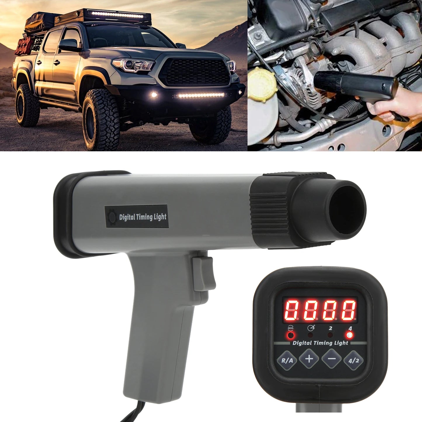 Digital Engine Timing Light Inductive Strobe Timing Light 12V Ignition Timing Light for Car Motorcycle Marine-EXPROTAS
