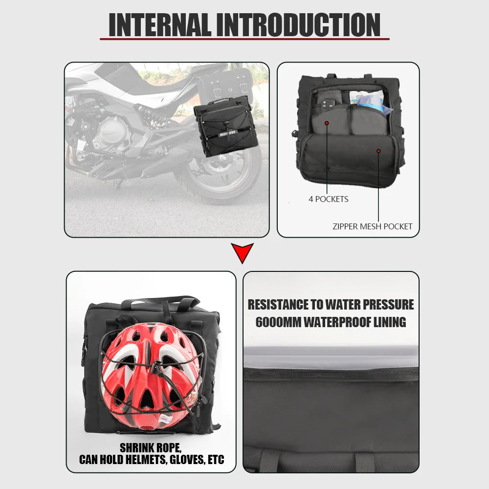 Waterproof Motorcycle Saddlebag Side Bag Travel Luggage