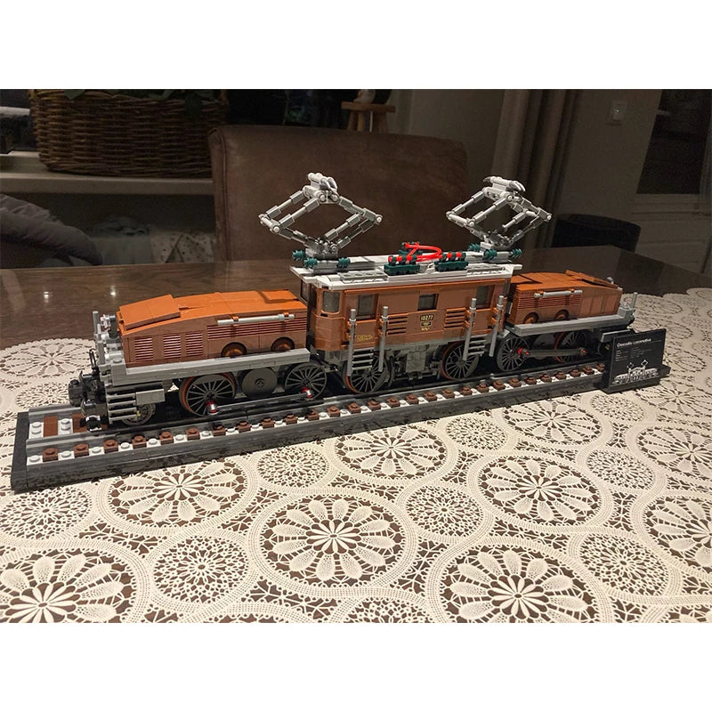 Creative Expert Crocodile Locomotive Building Blocks Trains Tracks Car Model Compatible 10277 Bricks Toys For Children Gifts-EXPROTAS
