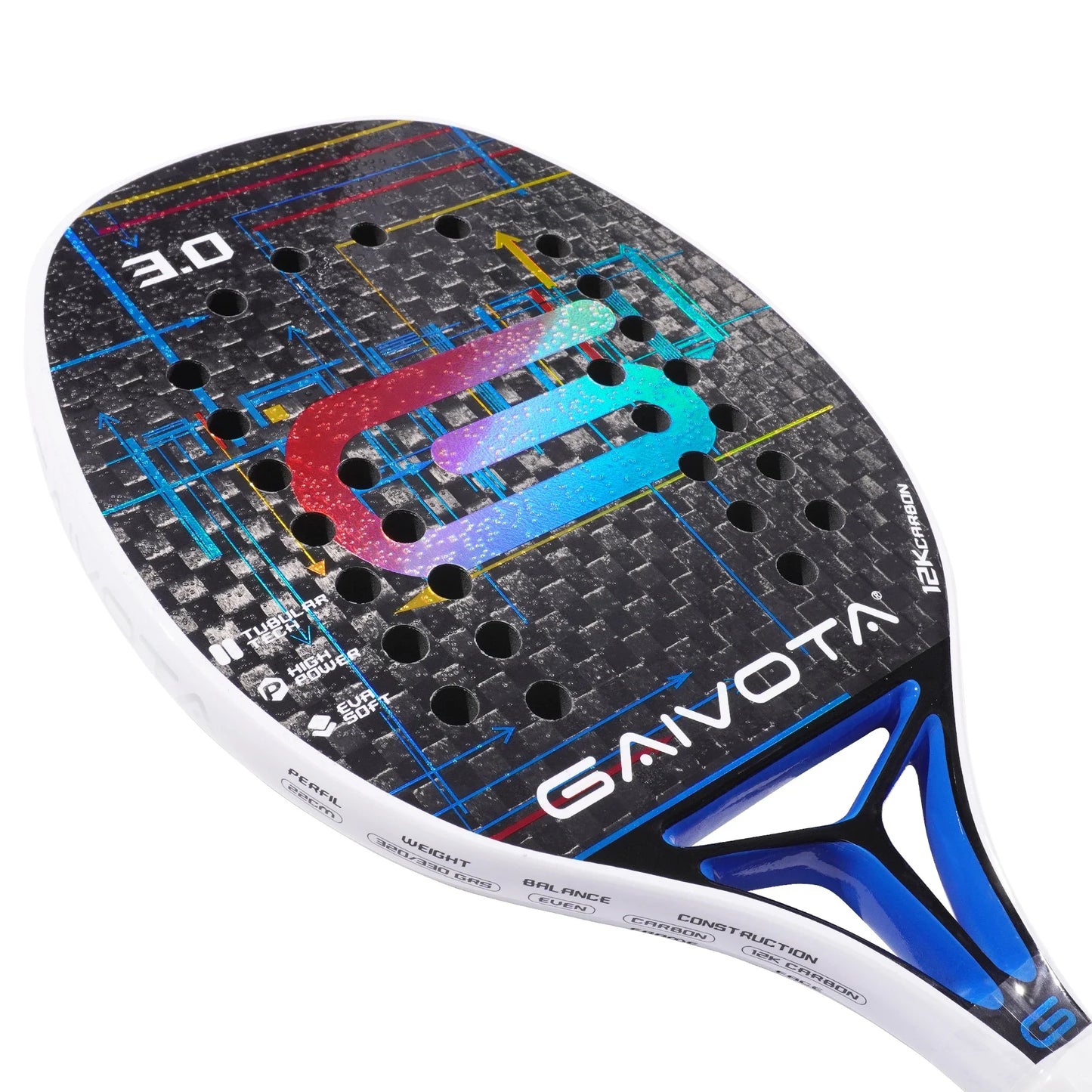 Gaivota3.0 2024 Beach tennis racket 12K carbon+backpack-EXPROTAS