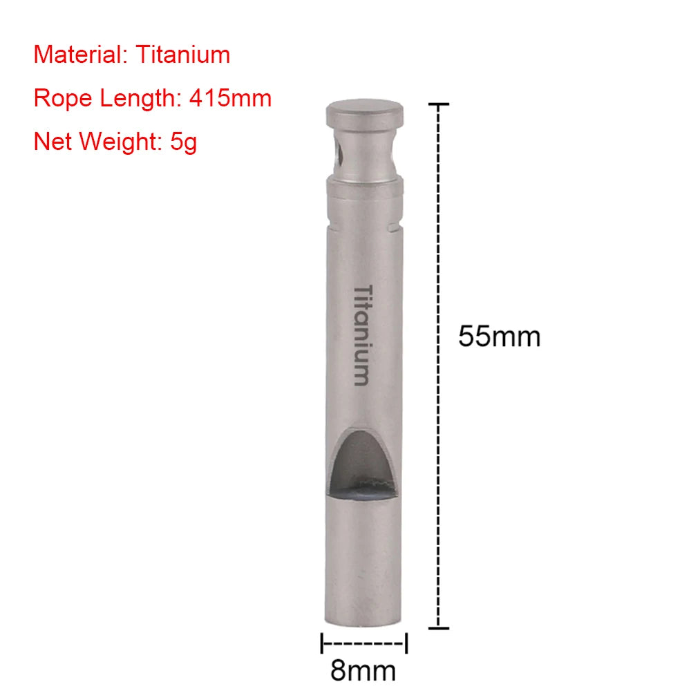 Titanium Whistle Loud Portable Keychain EDC Emergency Survival Outdoor