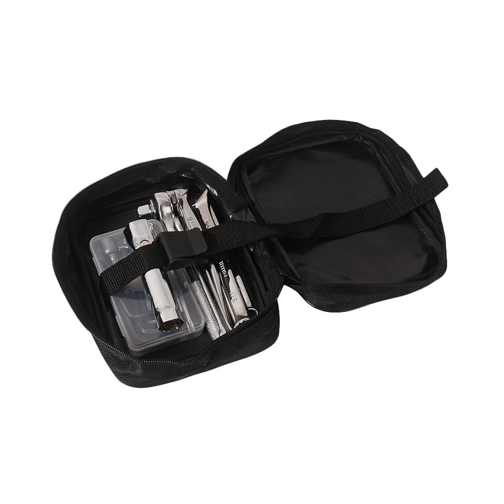 Universal Off-road Motorcycle Tool Bag Pouch Black For Honda XR CR XL For Yamaha Rear Fender Mudguard Toolkit Pack Storage Bags-EXPROTAS