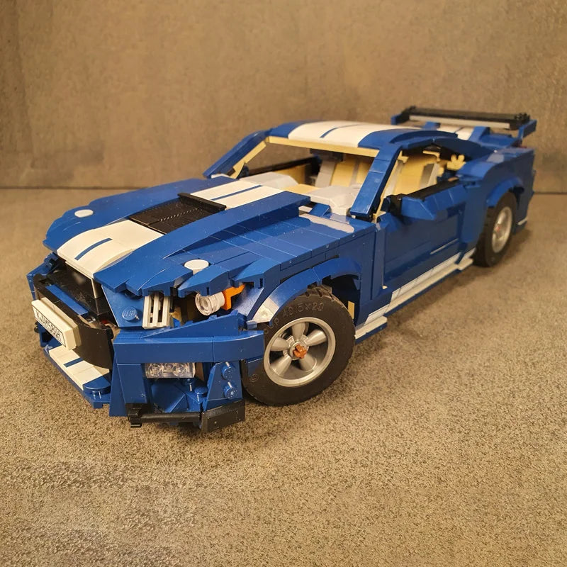 NEW Creative Expert MOC 10265 Mustangs Shelby GT500 Super Sports Cars Mustangs Building Blocks Set Fords Model DIY Bricks Toys-EXPROTAS