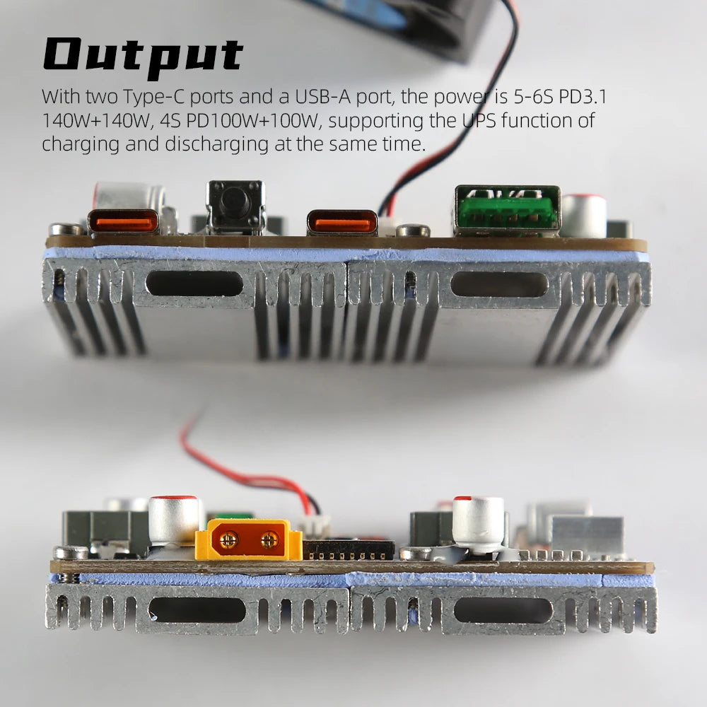 IP2366 PD3.1 280W Powerbank Board 21700/18650 2S-6S UPS Fast Charging Module