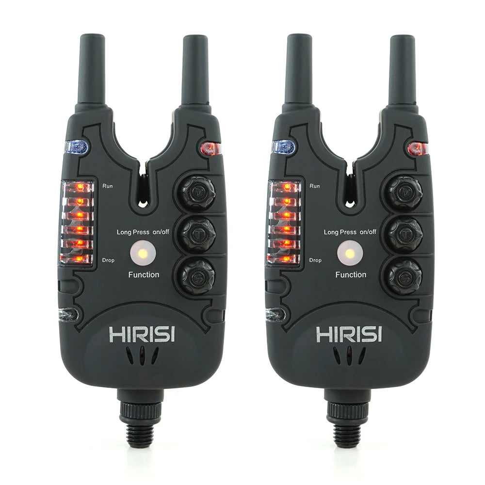 Hirisi Carp Fishing Bite Alarms with LED Light, Adjustable Volume, Tone, Sensitivity Fishing Bite Indicators B150-EXPROTAS