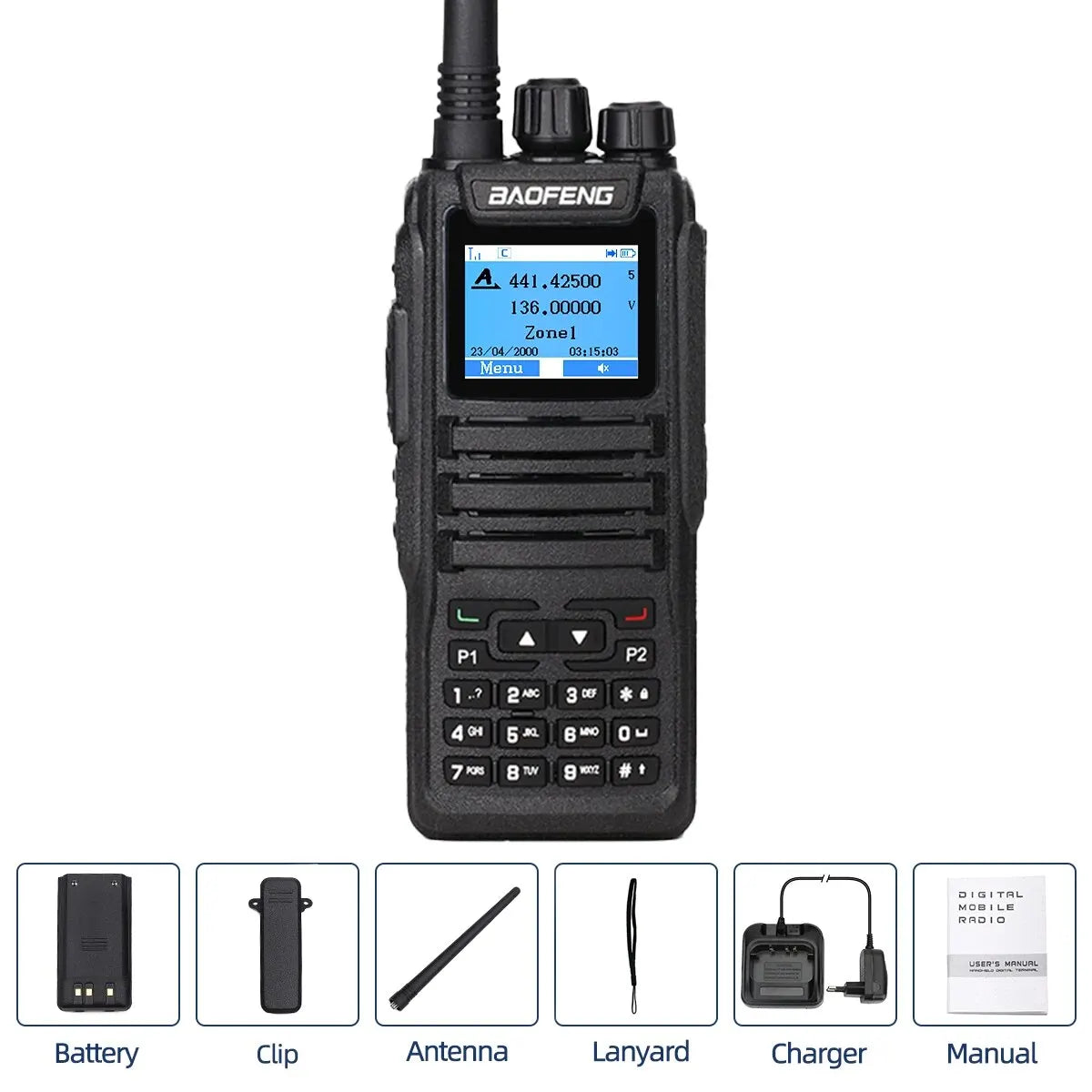Baofeng DMR DM 1701 Digital Walkie Talkie Dual Mode Analog Two Way Radio Open GD77 Dual Time Slot Tier 1+2 Ham Radio DR 1801-EXPROTAS