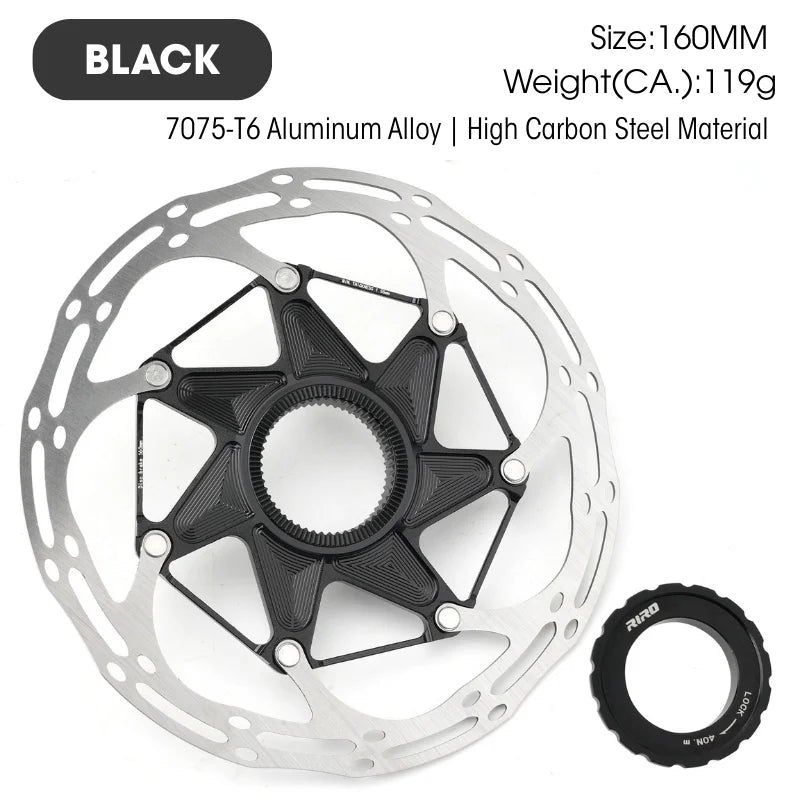 RIRO Center Lock Bicycle Disc Brake Rotor 140/160mm MTB Hydraulic Brake Disc