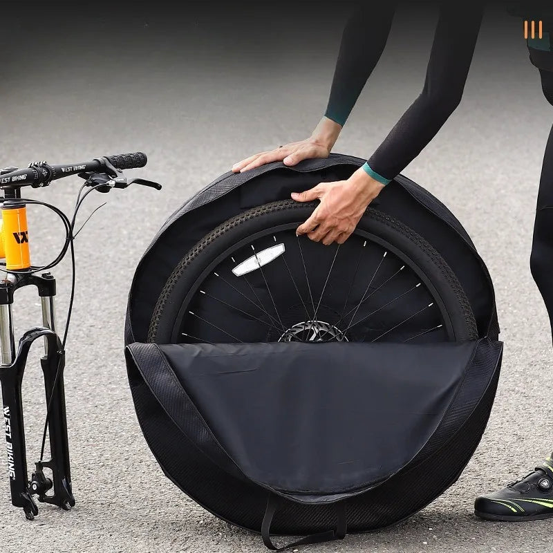 Waterproof 27" Bike Wheel Bag 420D Nylon Tire Pack Airplane Carry Cover