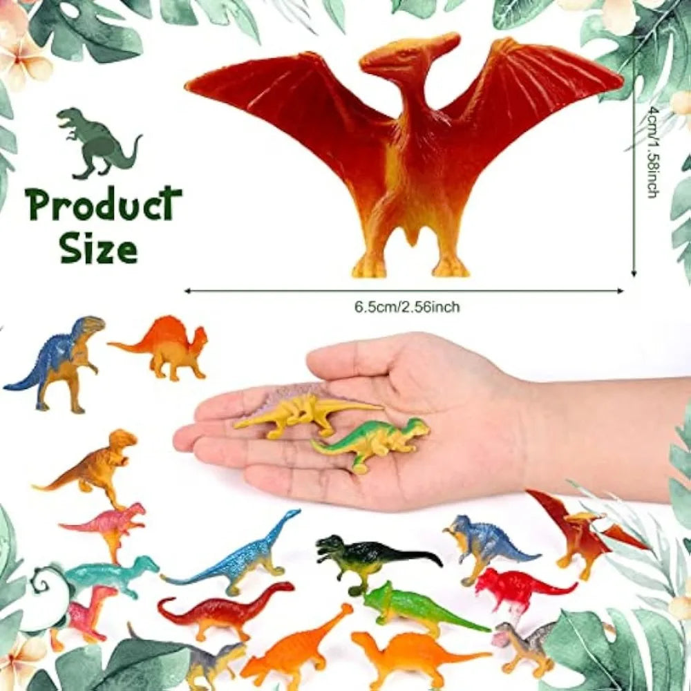 39Pcs Mini Dinosaur Figures Toys Realistic Plastic Simulation for Kids