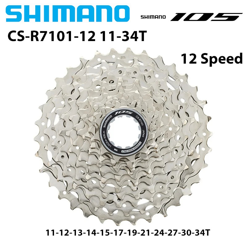 Shimano 105 12-Speed Road HG Cassette CS-R7101-12 / CS-HG710-12 Options