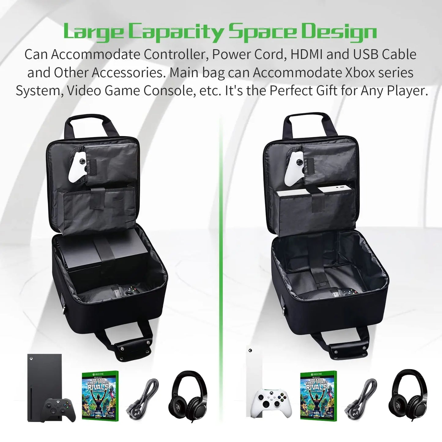 Carrying Case For Xbox Series X S Console Travel Bag with Controller Accessories