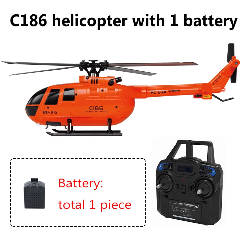 C186 Pro B105 2.4G RTF RC Helicopter, 4 Propellers, 6-Axis Gyro, Remote Control-EXPROTAS