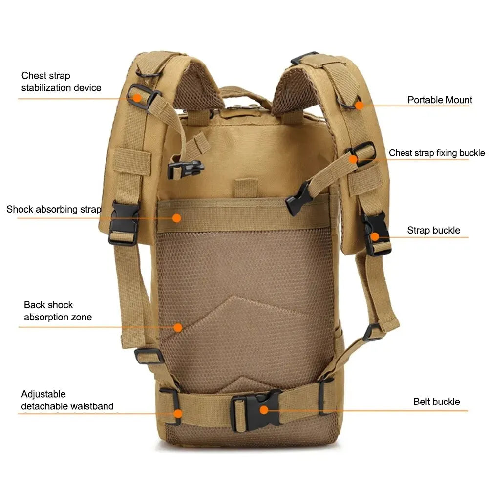 Military Tactical Backpack Travel Sports Camouflage Bag Outdoor Climbing Hunting Backpack Fishing Hiking Army 3P Pack Bag-EXPROTAS