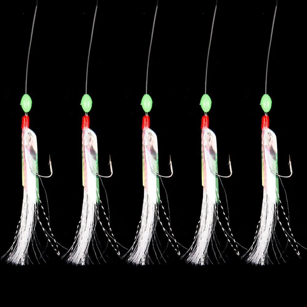 5Pcs Sabiki Fishing Lure Rigs Bait Jigs for Mackerel Sea Fishing