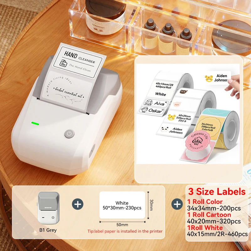 Niimbot B1 Portable Thermal Label Printer Mini Bluetooth Sticker Maker