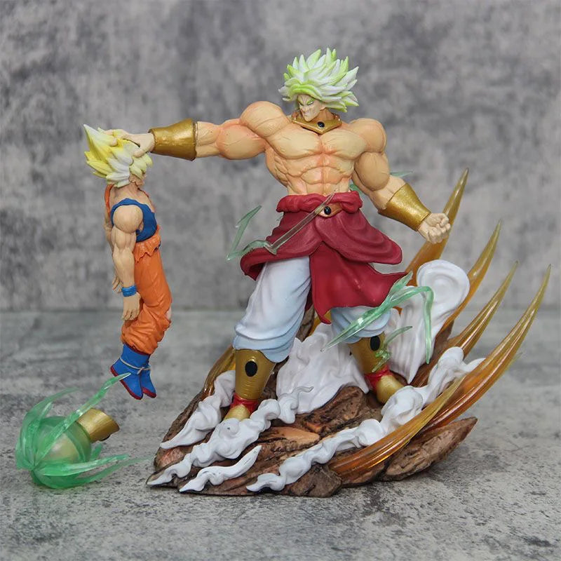 Anime Dragon Ball broly Vs Son Goku Figurine 20cm Gk Pvc Action Figures Statue Collection Model Toy Gifts-EXPROTAS