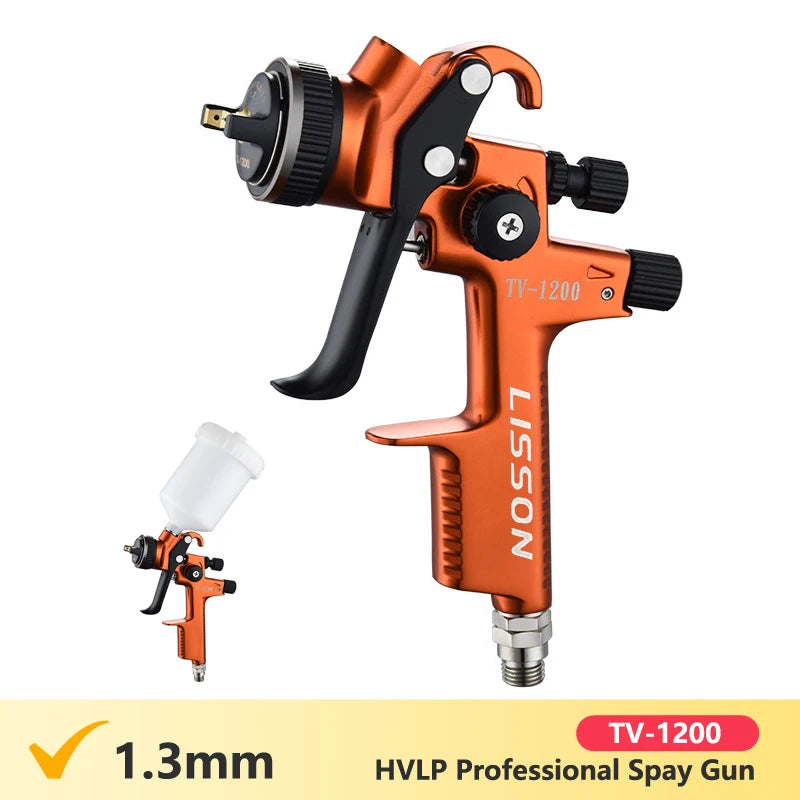 Professional Spay Gun 1.3mm Nozzle Gravity Airbrush For Painting Car Aerograph Pneumatic Gun TV1200-EXPROTAS