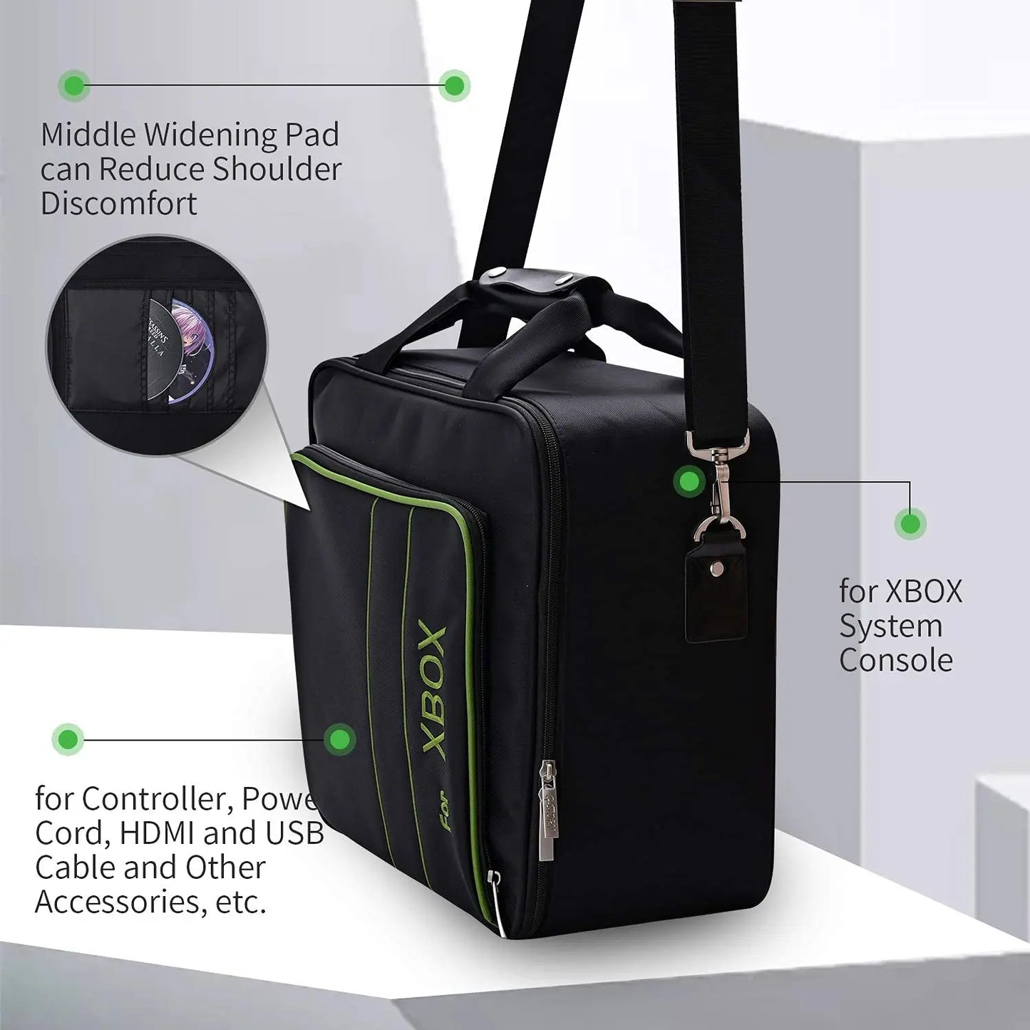 Carrying Case For Xbox Series X S Console Travel Bag with Controller Accessories