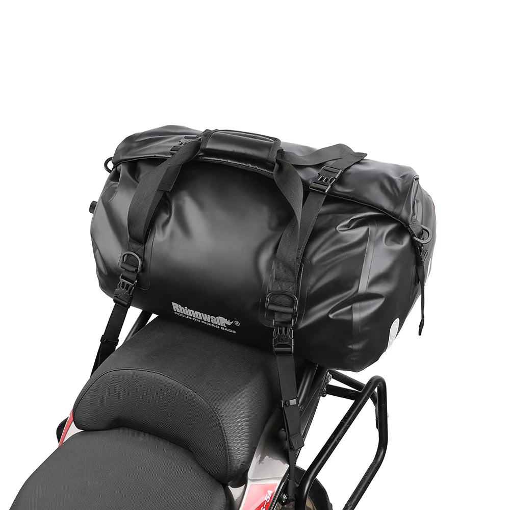Rhinowalk 45L Motorcycle Tail Bag | Waterproof Saddle Dry Luggage Pannier