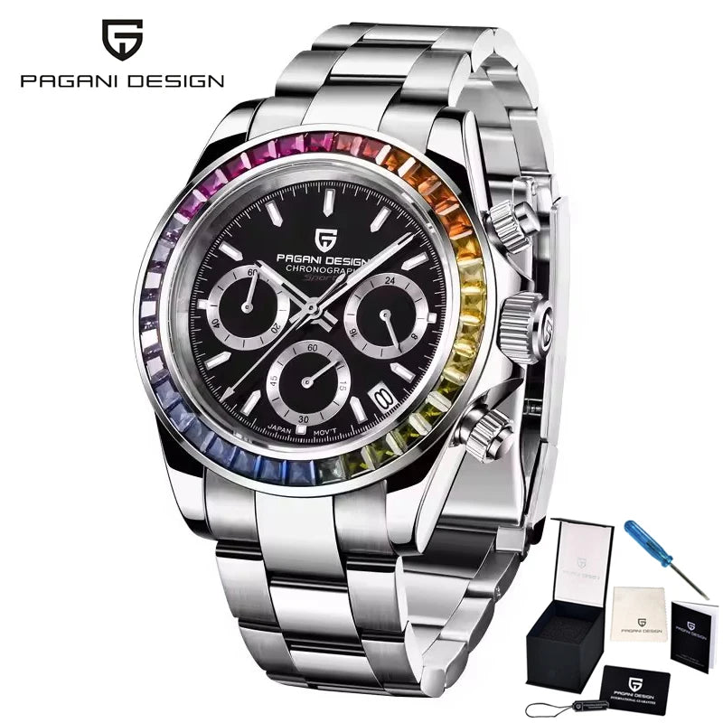 PAGANI Design Men’s Quartz Chronograph Watch VK63 Luxury Business 2024 Wristwatch