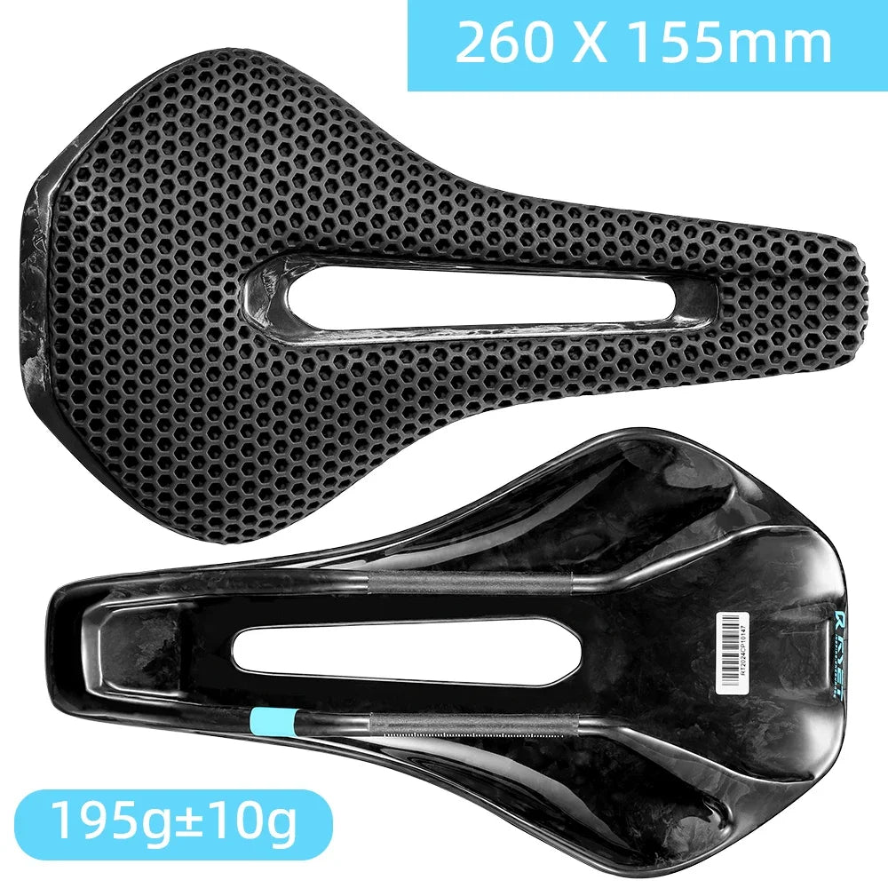 RYET 3D Printed Full Carbon Saddle 135/145/155mm for MTB Gravel Road Bike