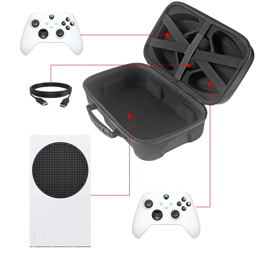 Hard Carrying Case For Xbox Series S Console Controller Accessories Travel Bag