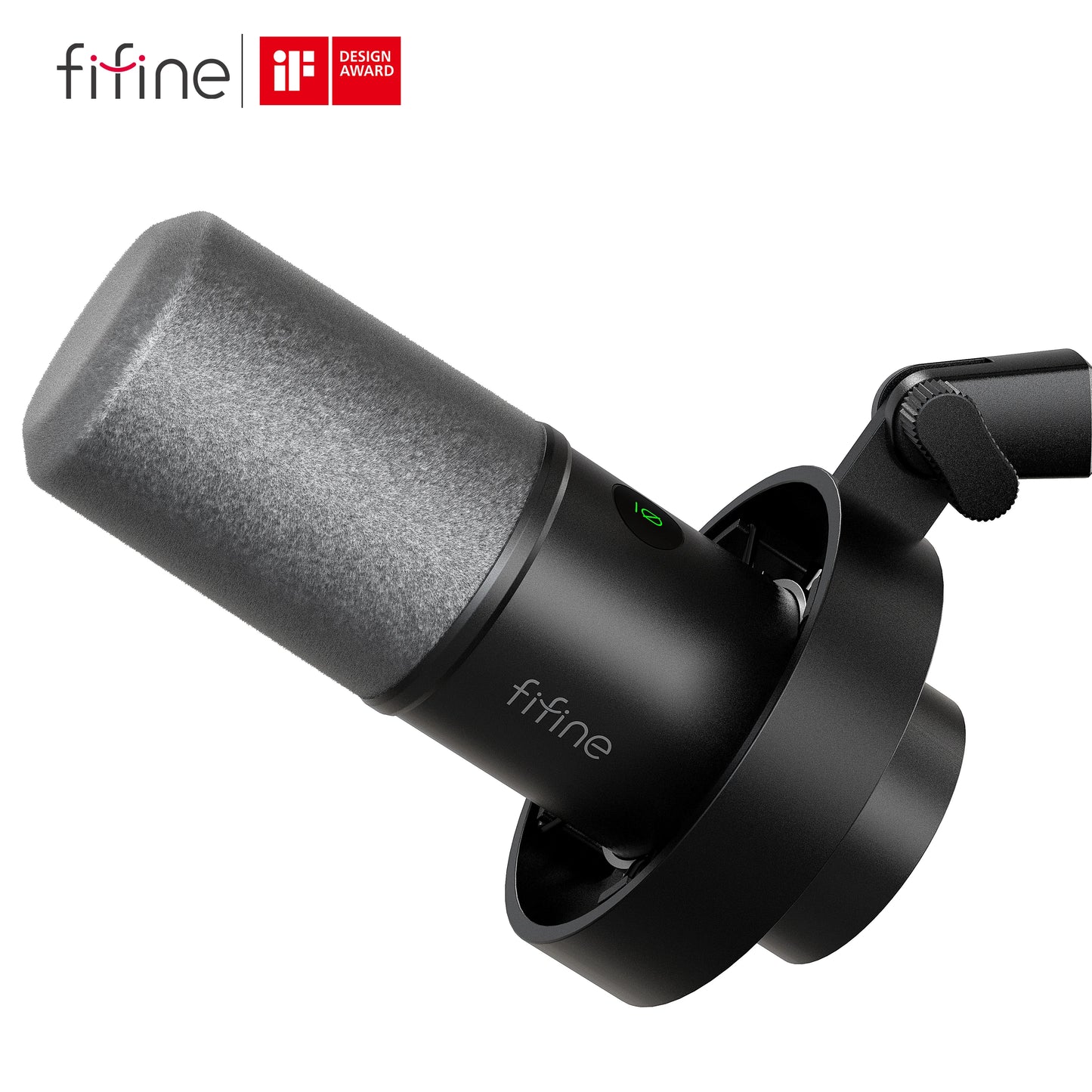 FIFINE K688 XLR/USB Dynamic Microphone with Monitoring Gain Knob Touch Mute for PC Mixer