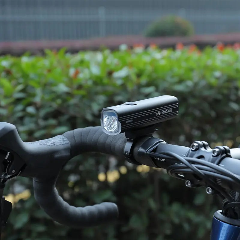 Offbondage Bicycle Light Front USB Rechargeable Waterproof Headlight Flashlight