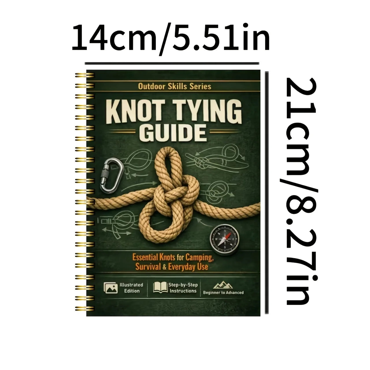 40 Page Illustrated Outdoor Survival Knot Guide for Camping Hiking