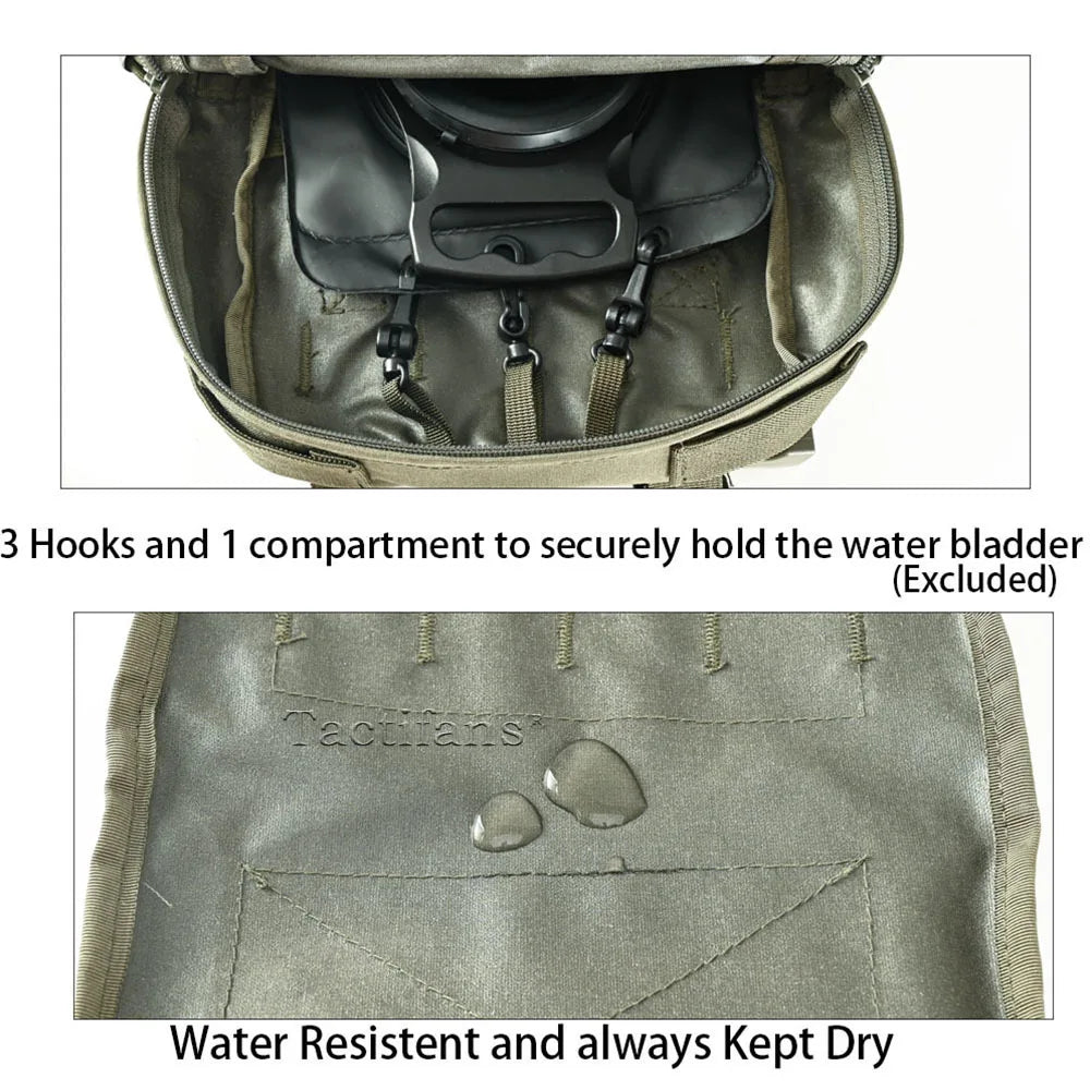 Mini Hydration Pack 2-in-1 MOLLE Rip-Away IFAK Pouch Medical Hunting Bag