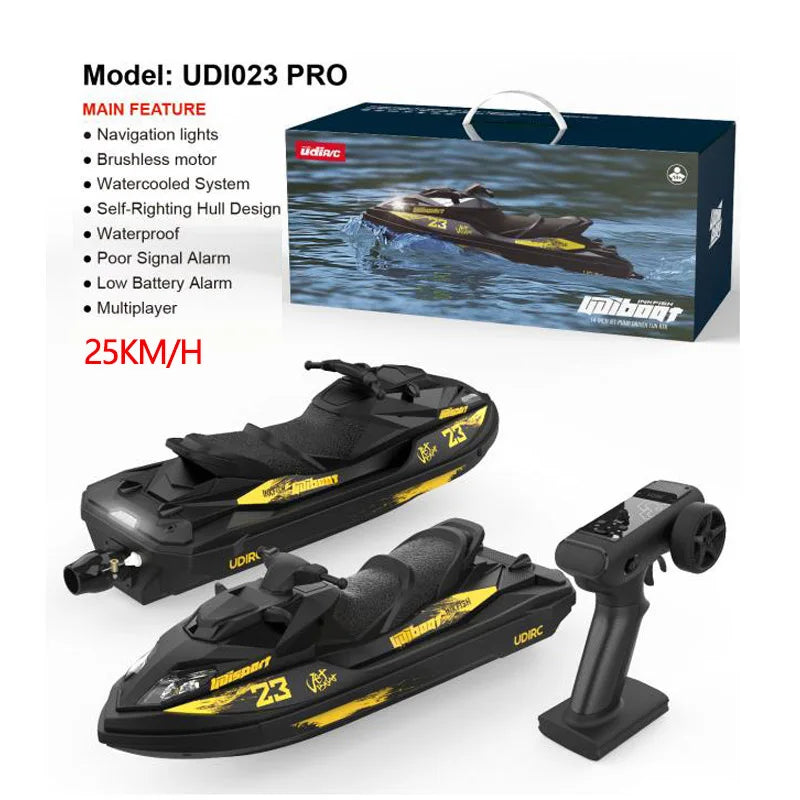 UDI023 RC Speedboat 2.4G Jet Spray RC Boat Remote Control Ship Waterproof Self-Righting LED Lights RTR High-Speed Models Toys-EXPROTAS
