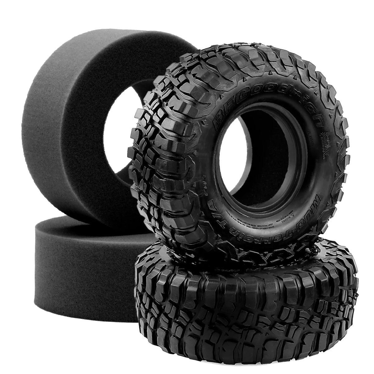 2.2" Rubber Tyre for 1/10 RC Crawler Car Axial SCX10 TRX4 D90 Gen8