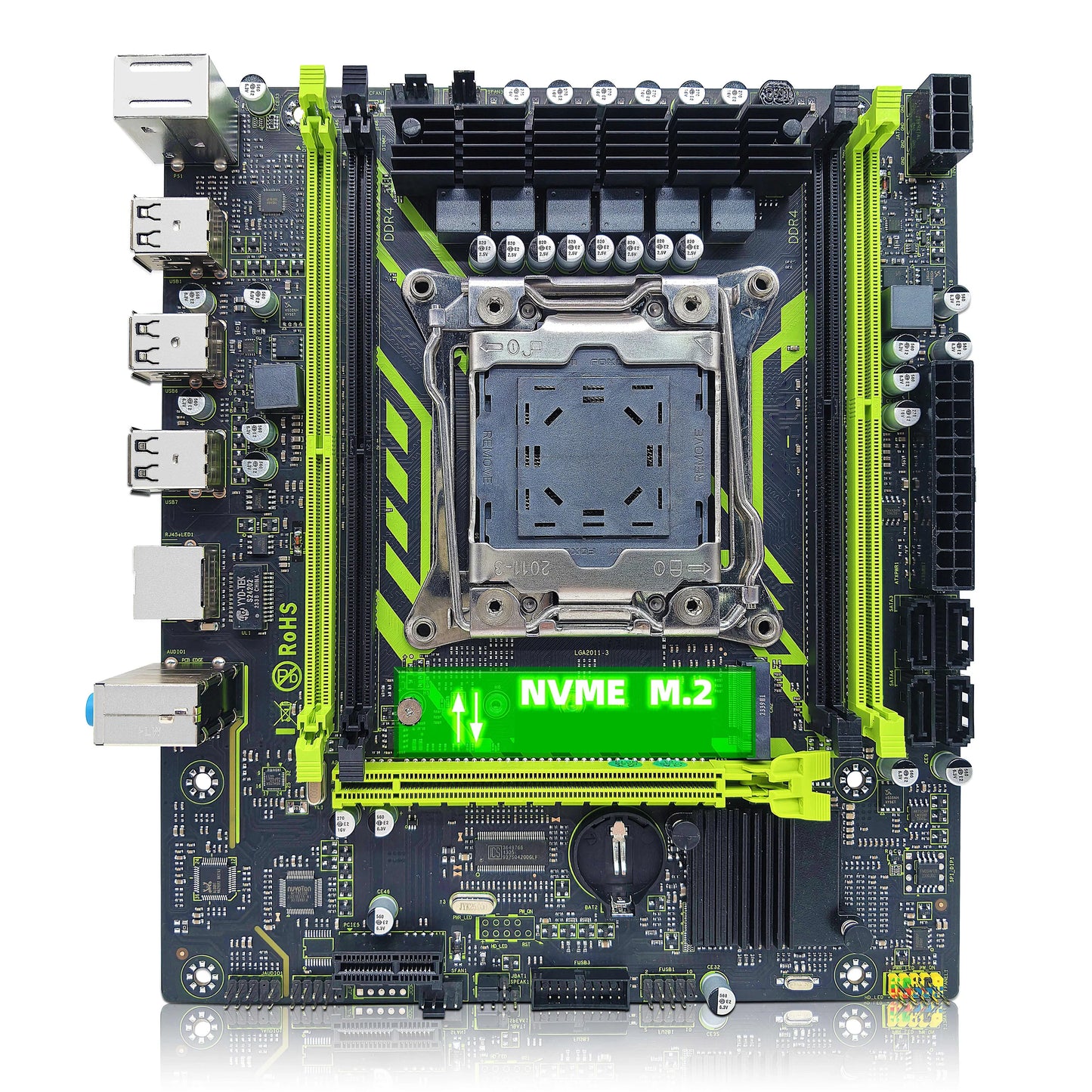 ZSUS X99-8D4 Motherboard Set Kit With LGA2011-3 Xeon E5 2650 V4 CPU DDR4 16GB (1*16GB) 2133MHZ RAM Memory NVME M.2 SATA-EXPROTAS