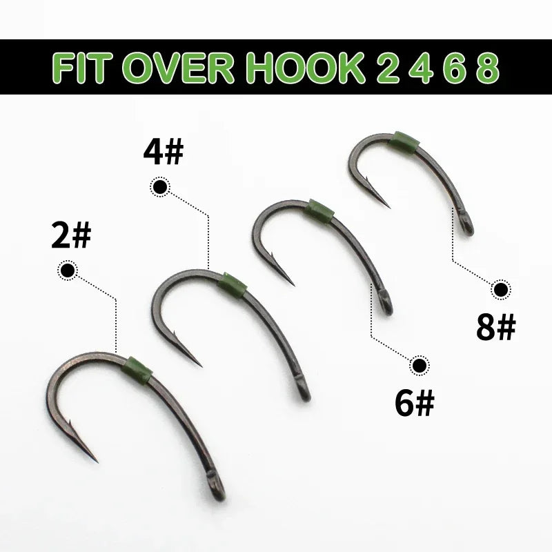 200pcs Carp Fishing Silicone Tube Anti-Tangle Rig Tubing Tackle Set