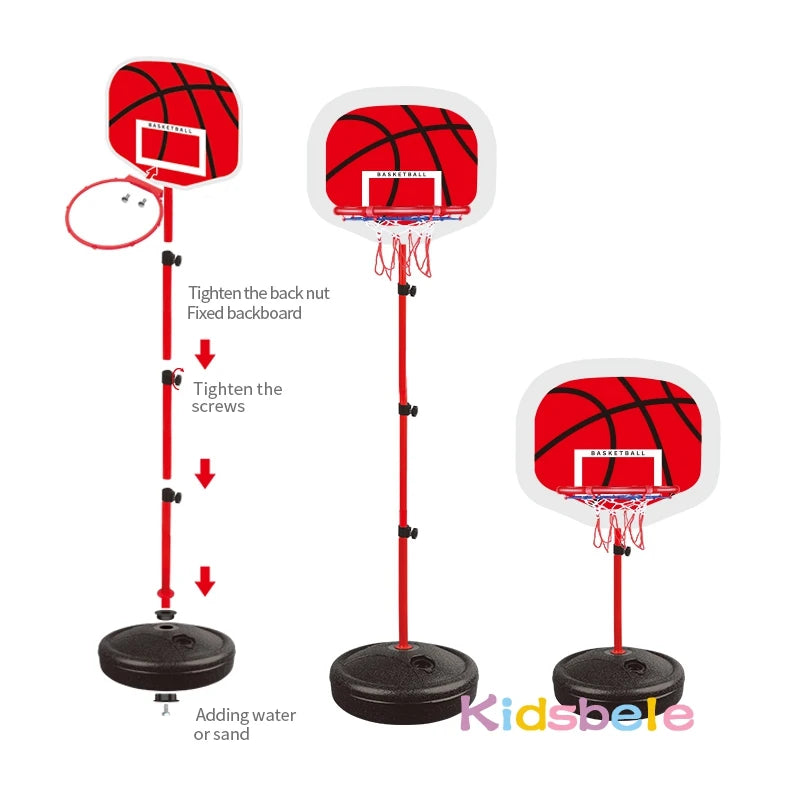 Adjustable Basketball Hoop 63-150CM Toddler Stand Rack for Kids Baby Outdoor Indoor Ball Sport Backboard Rim Shoot Children Toy