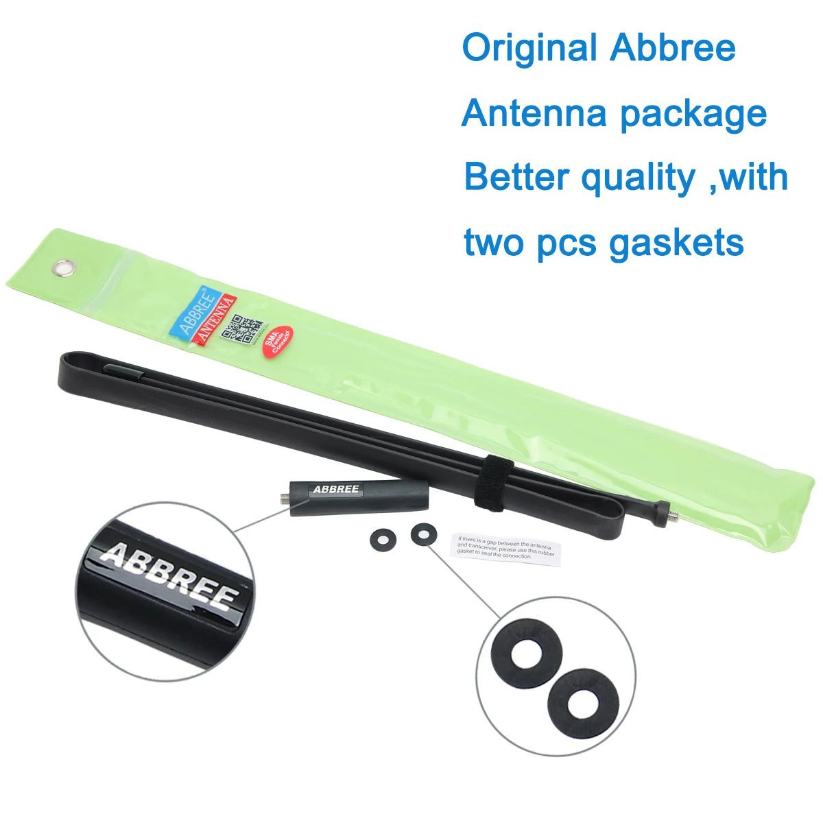 ABBREE CS Tactical Antenna SMA-Female Dual Band VHF UHF 144/430Mhz Foldable For Walkie Talkie Baofeng UV-21 UV-5R QuanSheng K5-EXPROTAS