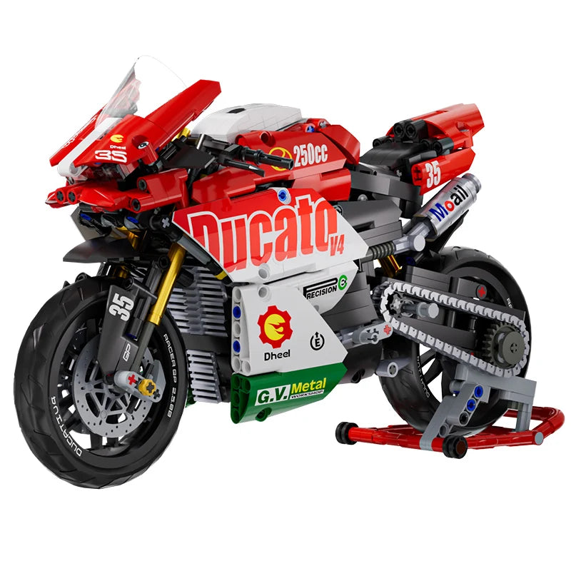 Technic Series Motorcycle V4 Building Blocks Set Super Motorbike Model Kit Technical Racing Kids Assembled Toys Gifts For Boys-EXPROTAS